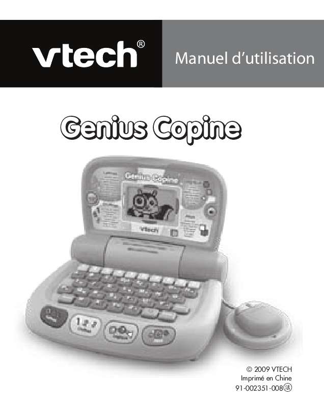 Guide utilisation VTECH GENIUS COPINE  de la marque VTECH