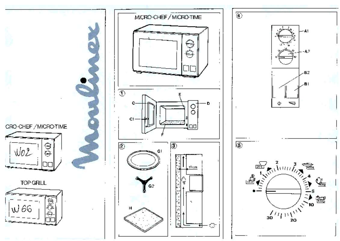 Guide utilisation  MOULINEX W02 MICROCHEF  de la marque MOULINEX