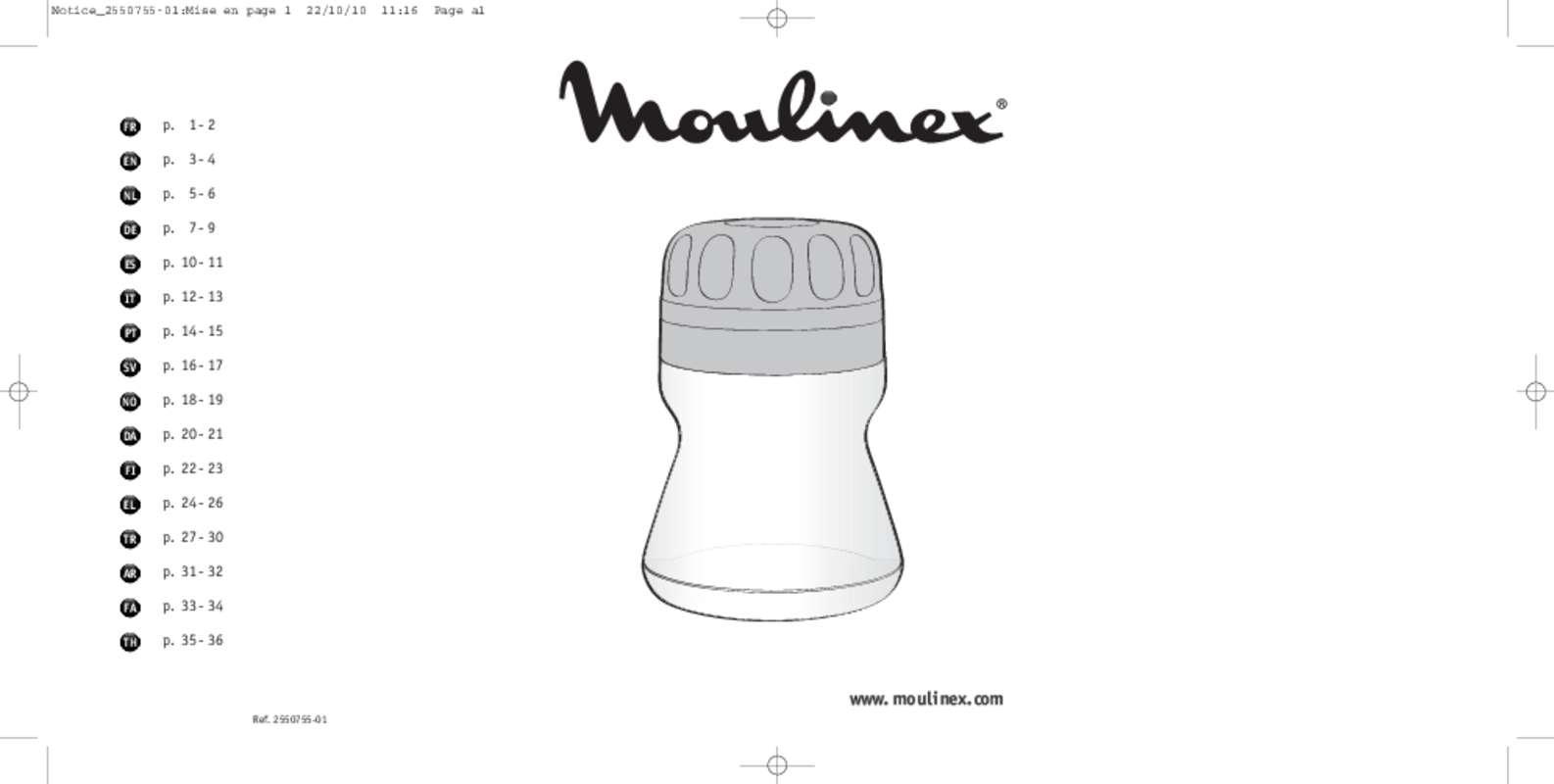Guide utilisation  MOULINEX AR 1013  de la marque MOULINEX