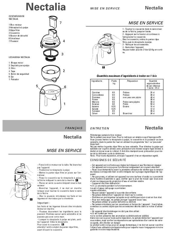 Guide utilisation SEB 8312 NECTALIA  de la marque SEB