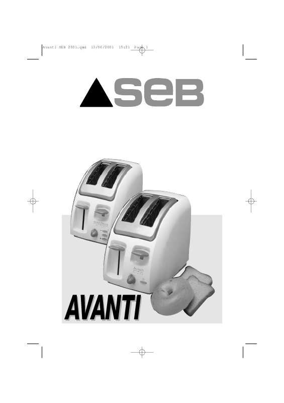 Guide utilisation  SEB 8757 AVANTI  de la marque SEB