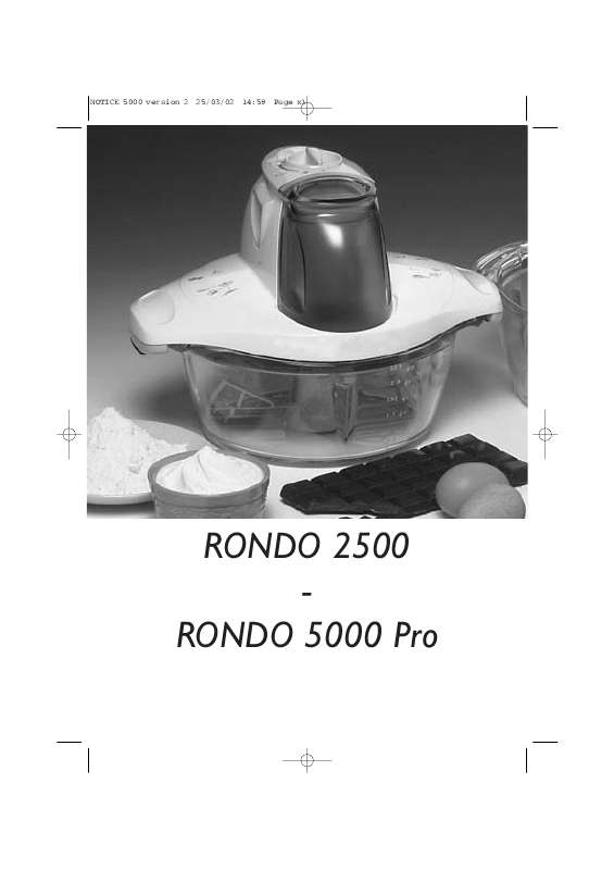 Guide utilisation SEB RONDO 5000 PRO  de la marque SEB