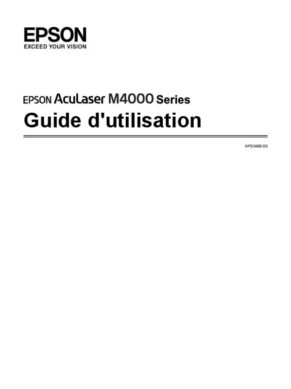 Guide utilisation EPSON ACULASER M4000DN  de la marque EPSON