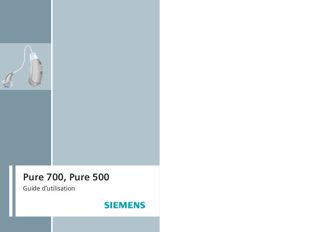 Guide utilisation  SIEMENS PURE 700  de la marque SIEMENS