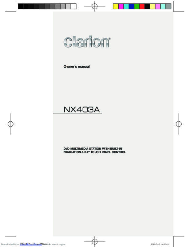 Guide utilisation CLARION NX403EV  de la marque CLARION