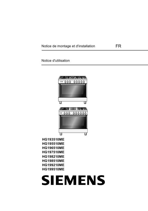 Guide utilisation  SIEMENS HG195510ME  de la marque SIEMENS