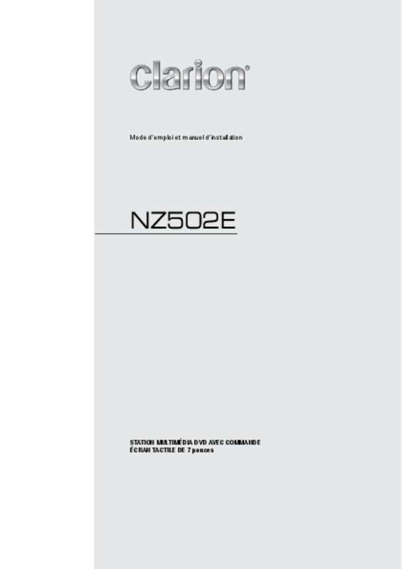 Guide utilisation CLARION NZ502E  de la marque CLARION