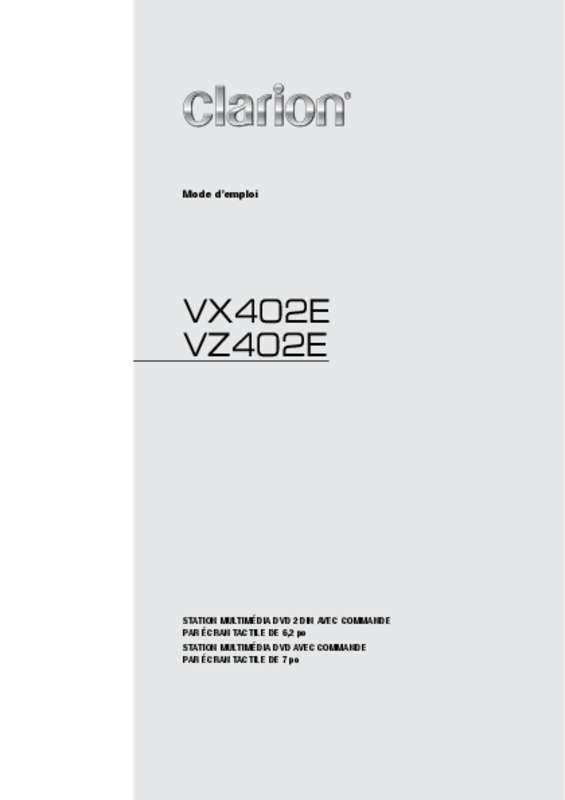 Guide utilisation CLARION VX402E  de la marque CLARION