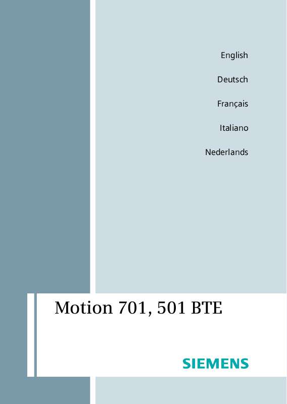 Guide utilisation  SIEMENS MOTION 501 BTE  de la marque SIEMENS