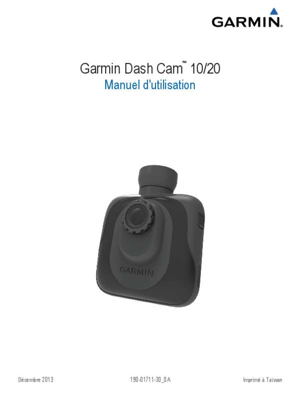 Guide utilisation GARMIN DASHCAM 10  de la marque GARMIN