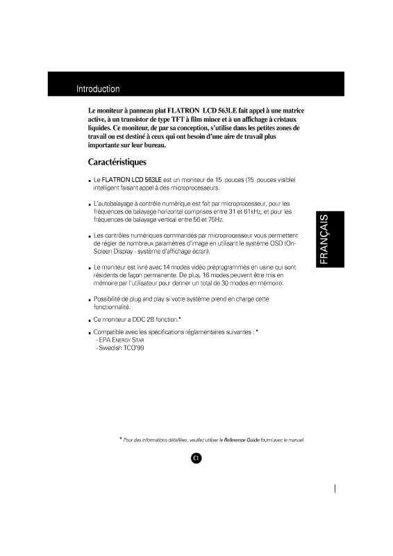 Guide utilisation LG FLATRON LCD 563LE-LB563A-EA-  de la marque LG