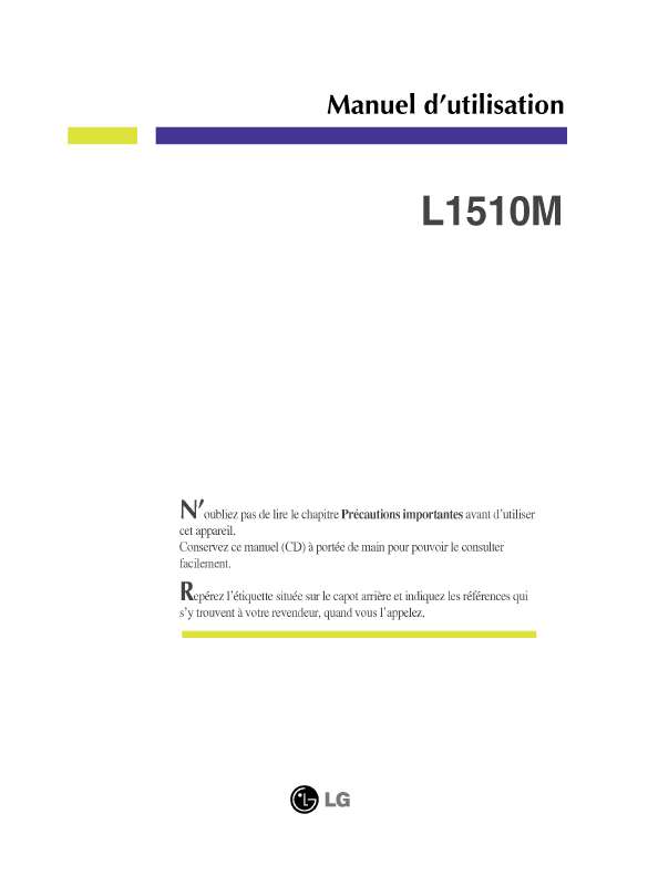 Guide utilisation LG L1510BF  de la marque LG