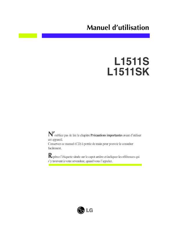 Guide utilisation LG L1511SK  de la marque LG