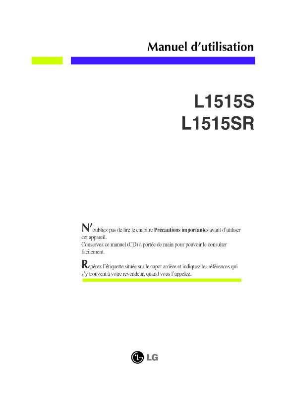 Guide utilisation LG L1515S  de la marque LG