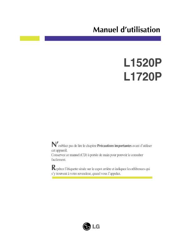 Guide utilisation LG L1520P  de la marque LG