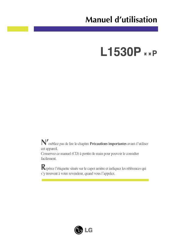 Guide utilisation LG L1530PSNP  de la marque LG