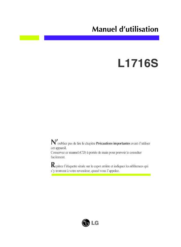 Guide utilisation LG L1716S  de la marque LG