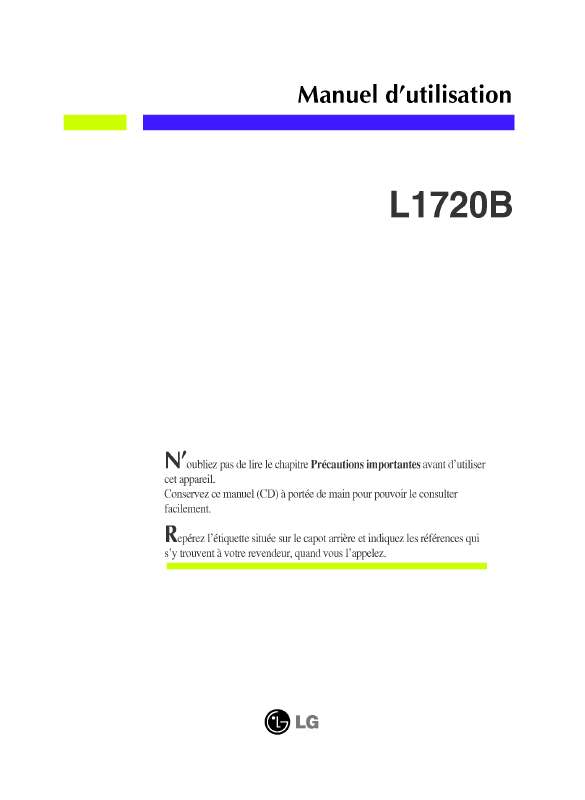 Guide utilisation LG L1720B  de la marque LG