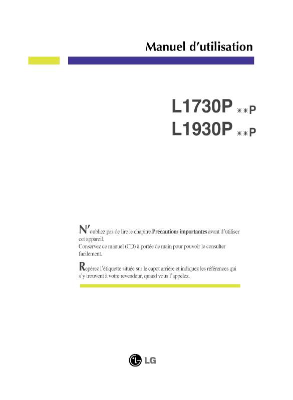 Guide utilisation LG L1730PSUP  de la marque LG