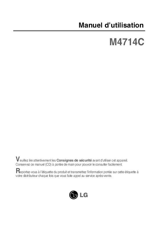 Guide utilisation LG M4714C-BA  de la marque LG