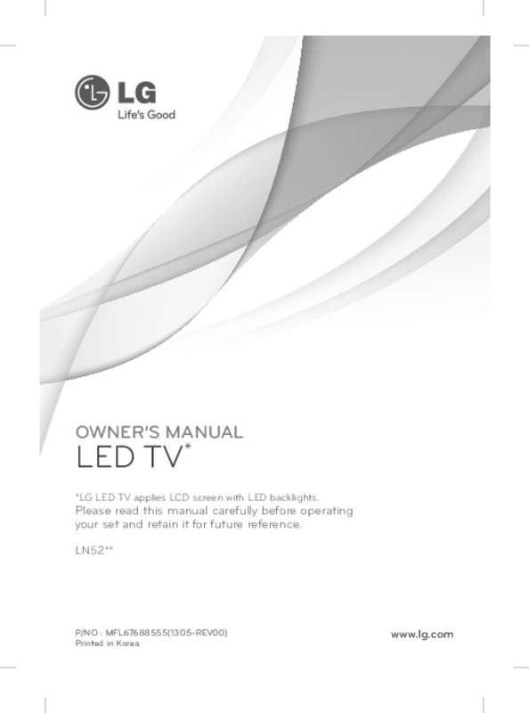 Guide utilisation LG 42LN5200  de la marque LG