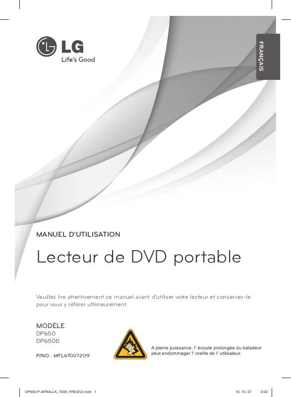 Guide utilisation LG DP650  de la marque LG