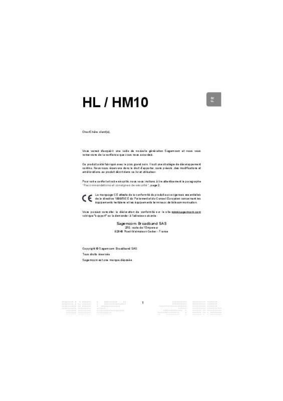 Guide utilisation SAGEMCOM COM HM40  de la marque SAGEMCOM