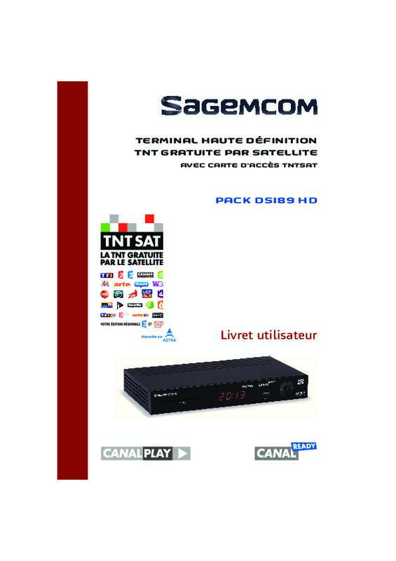 Guide utilisation SAGEMCOM DSI 89 HD TNTSAT  de la marque SAGEMCOM