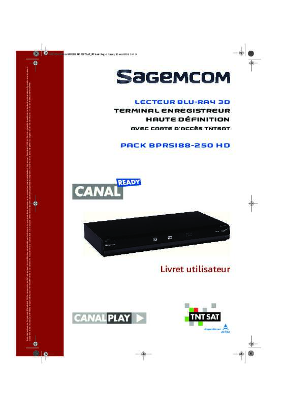 Guide utilisation SAGEMCOM PACK BPRSI88-250 HD TNTSAT  de la marque SAGEMCOM