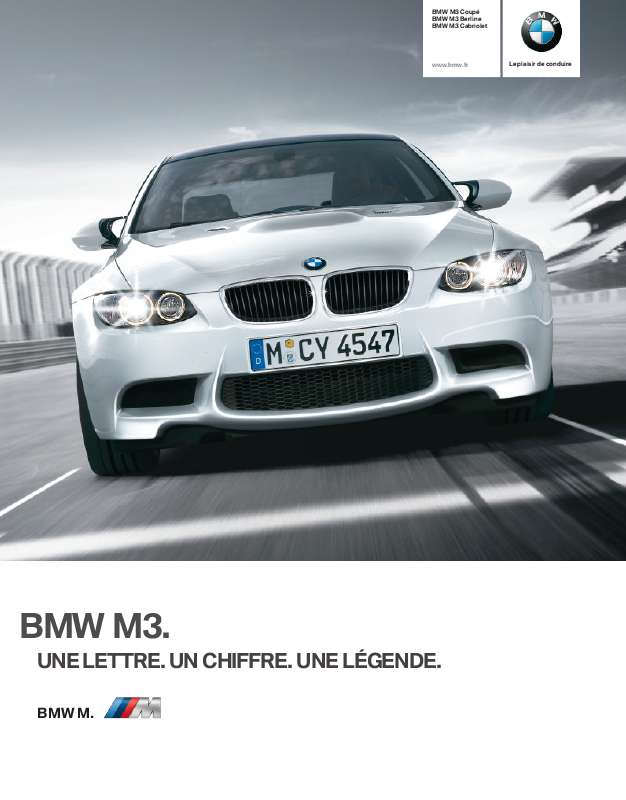 Guide utilisation BMW M3  de la marque BMW