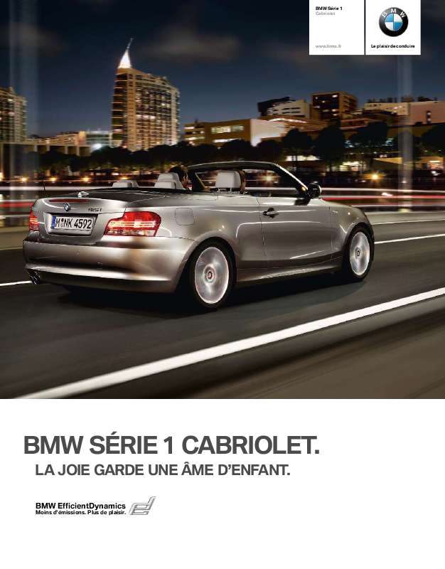 Guide utilisation BMW SÉRIE 1 CABRIOLET  de la marque BMW