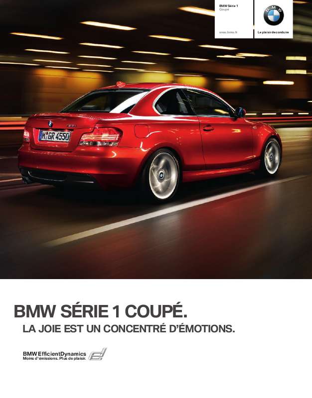 Guide utilisation BMW SÉRIE 1 COUPÉ  de la marque BMW