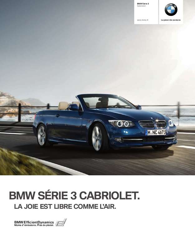 Guide utilisation BMW SÉRIE 3 CABRIOLET  de la marque BMW
