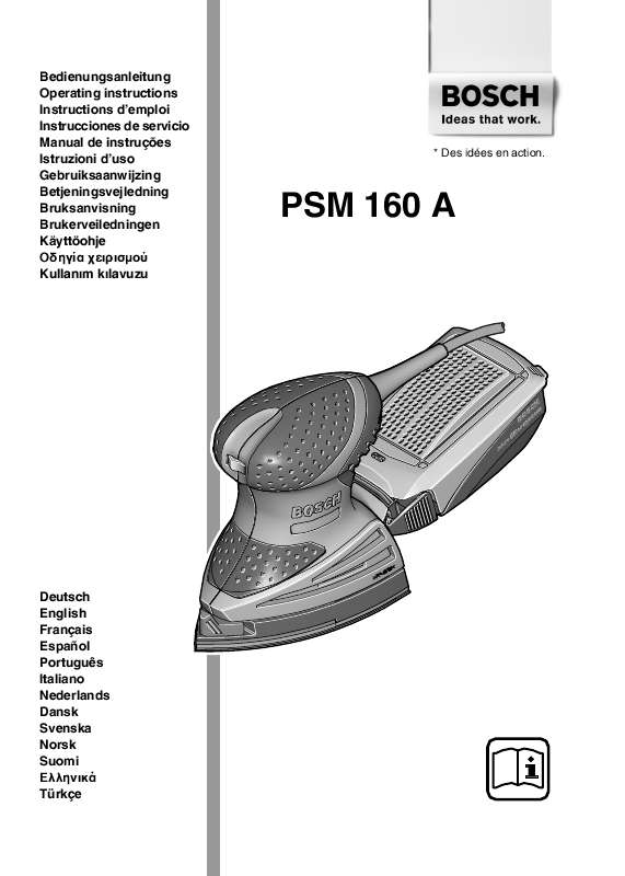 Guide utilisation BOSCH PSM 160 A  de la marque BOSCH