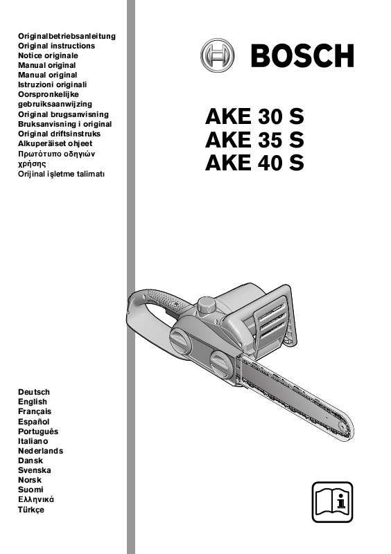 Notice BOSCH AKE35 - tronçonneuse Trouver une solution à un problème BOSCH  AKE35 mode d'emploi BOSCH AKE35 Français