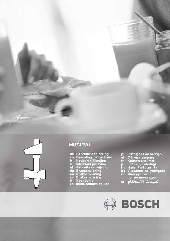 Guide utilisation  BOSCH MUZ 4 FW1  de la marque BOSCH