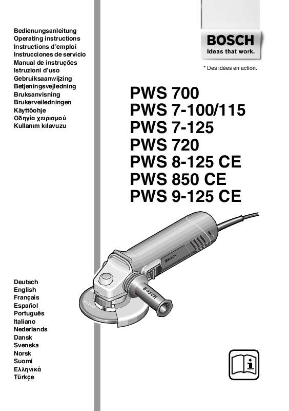 Guide utilisation  BOSCH PWS 850 CE  de la marque BOSCH