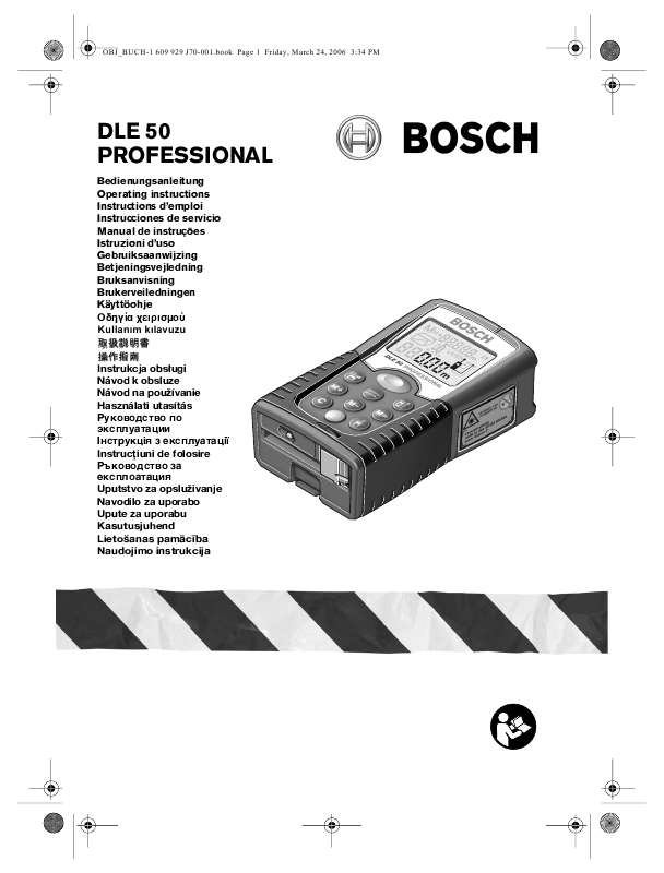 Guide utilisation  BOSCH DLE-50 PROFESSIONAL  de la marque BOSCH