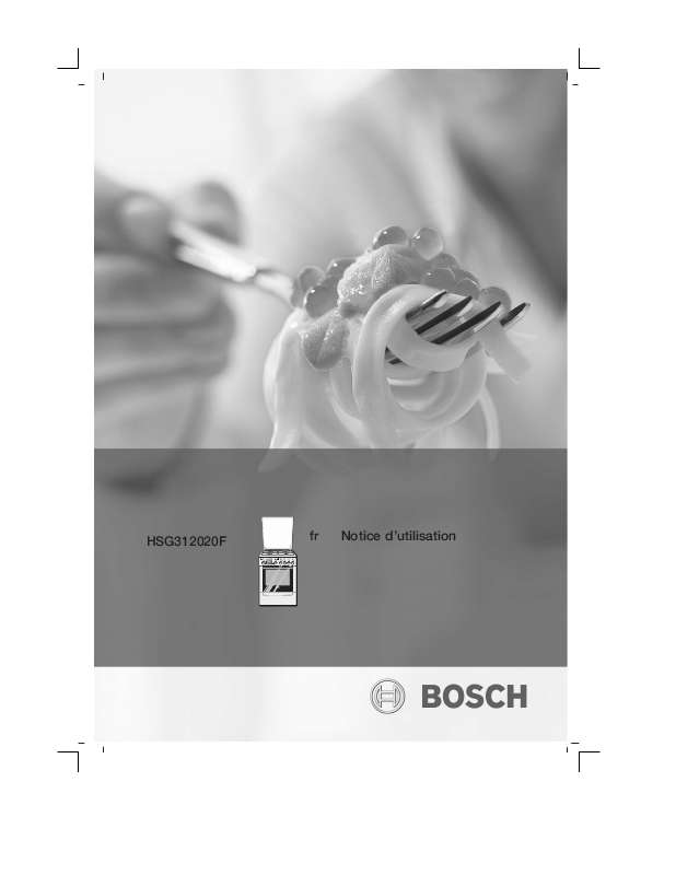 Guide utilisation  BOSCH HSG312020F  de la marque BOSCH