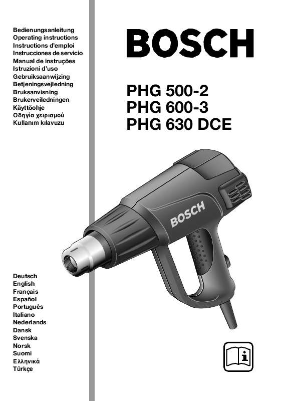 Guide utilisation  BOSCH PHG 500-2  de la marque BOSCH