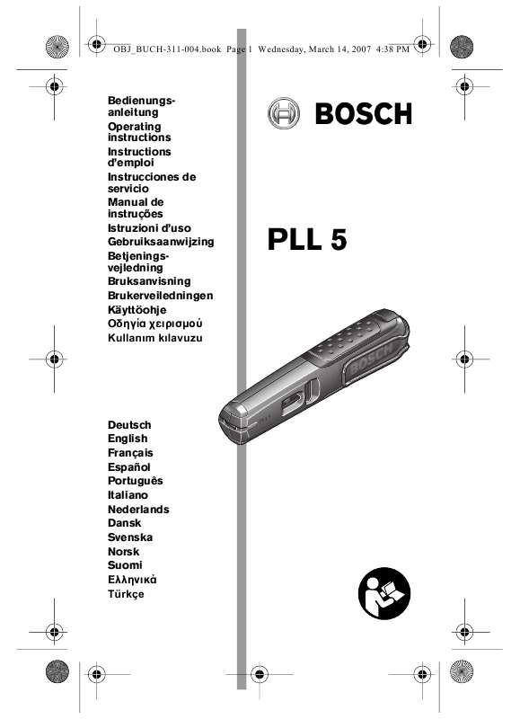 Guide utilisation  BOSCH PLL 5  de la marque BOSCH