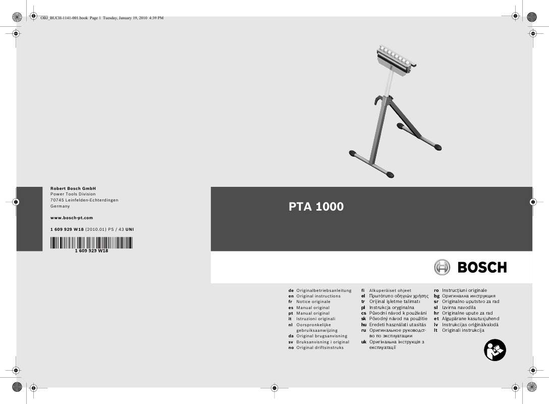 Guide utilisation BOSCH PTA 1000  de la marque BOSCH