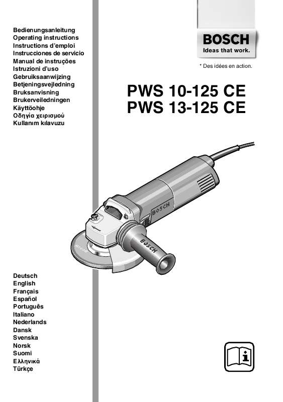Guide utilisation  BOSCH PWS 13-125 CE  de la marque BOSCH