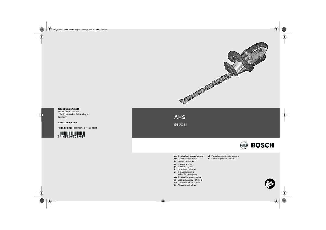 Guide utilisation BOSCH AHS 54-20 II  de la marque BOSCH