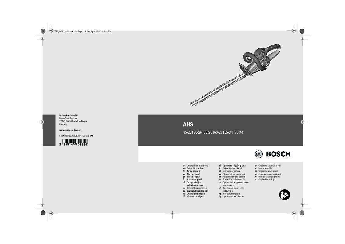 Guide utilisation BOSCH AHS55-26  de la marque BOSCH