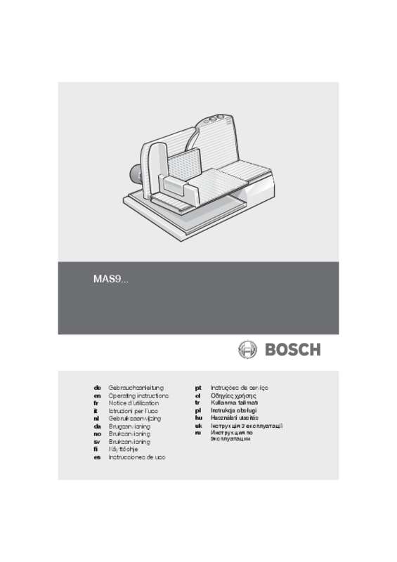 Guide utilisation BOSCH MAS9101N  de la marque BOSCH