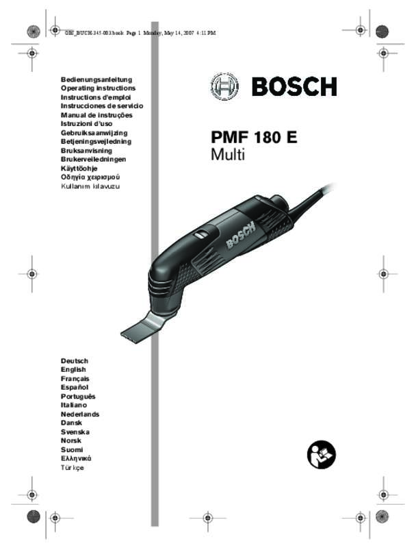 Guide utilisation BOSCH PMF180E  de la marque BOSCH