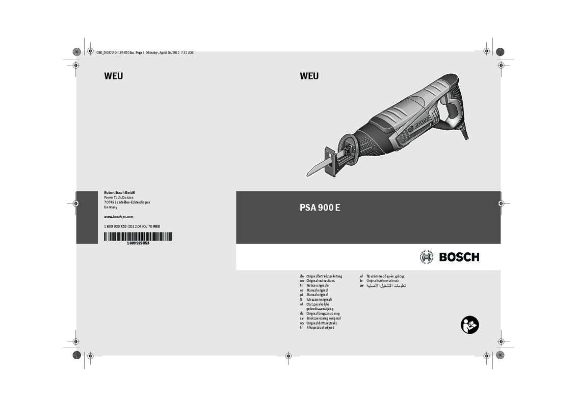 Guide utilisation BOSCH PSA 900E  de la marque BOSCH