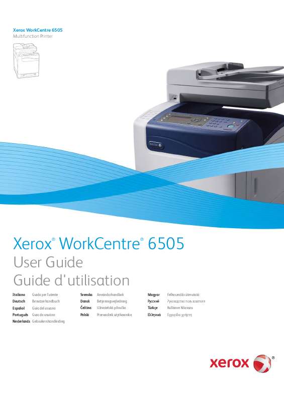 Guide utilisation  XEROX WORKCENTRE 6505  de la marque XEROX