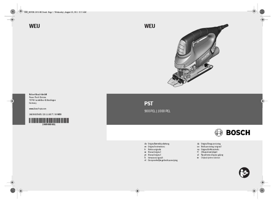 Guide utilisation BOSCH PST 900 PEL 620W  de la marque BOSCH